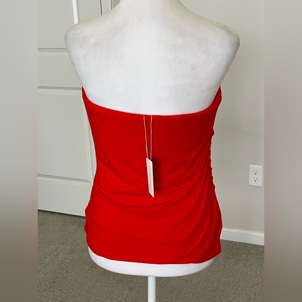 NWT Favorite Daughter The Colette Strapless Top Color Pomodoro Sizes Large & XL - Picture 9 of 10